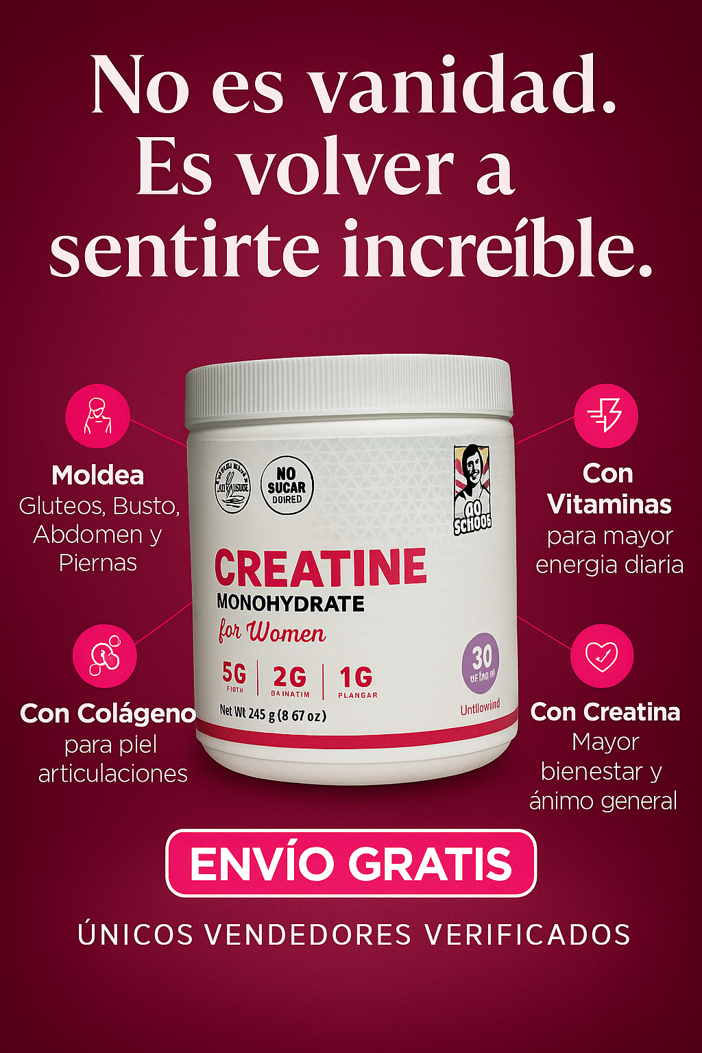 ✨ Creatina™ For Women I Energía, Ánimo y Bienestar Femenino